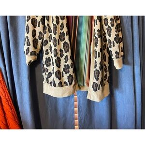 Rose Layne Boutique Reversible Leopard and Serape Cardigan Size S